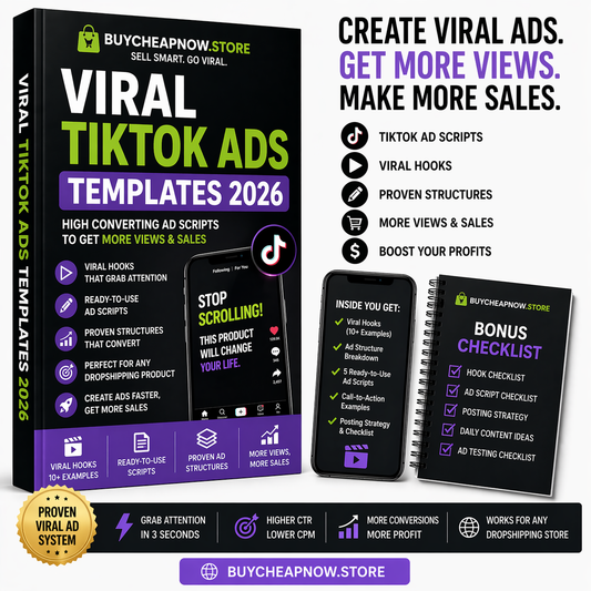 Viral TikTok Ads Templates 2026 – High Converting Video Scripts for Dropshipping
