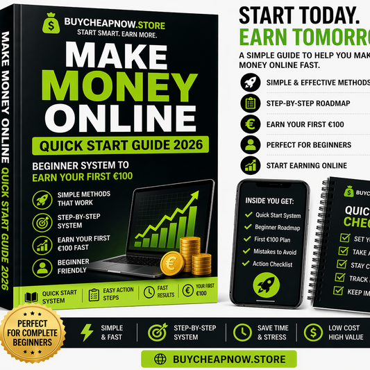 Make Money Online Quick Start Guide 2026 – Beginner System to Earn Your First $100